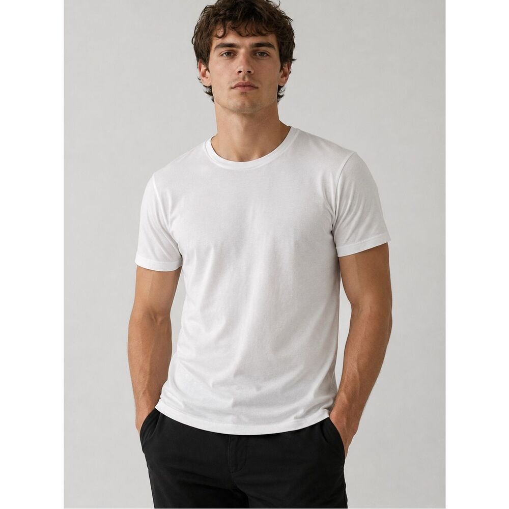 Zanone Men’s White Knit Shirt Icepiquet 100% Cotton Short Sleeve Top SZ 48